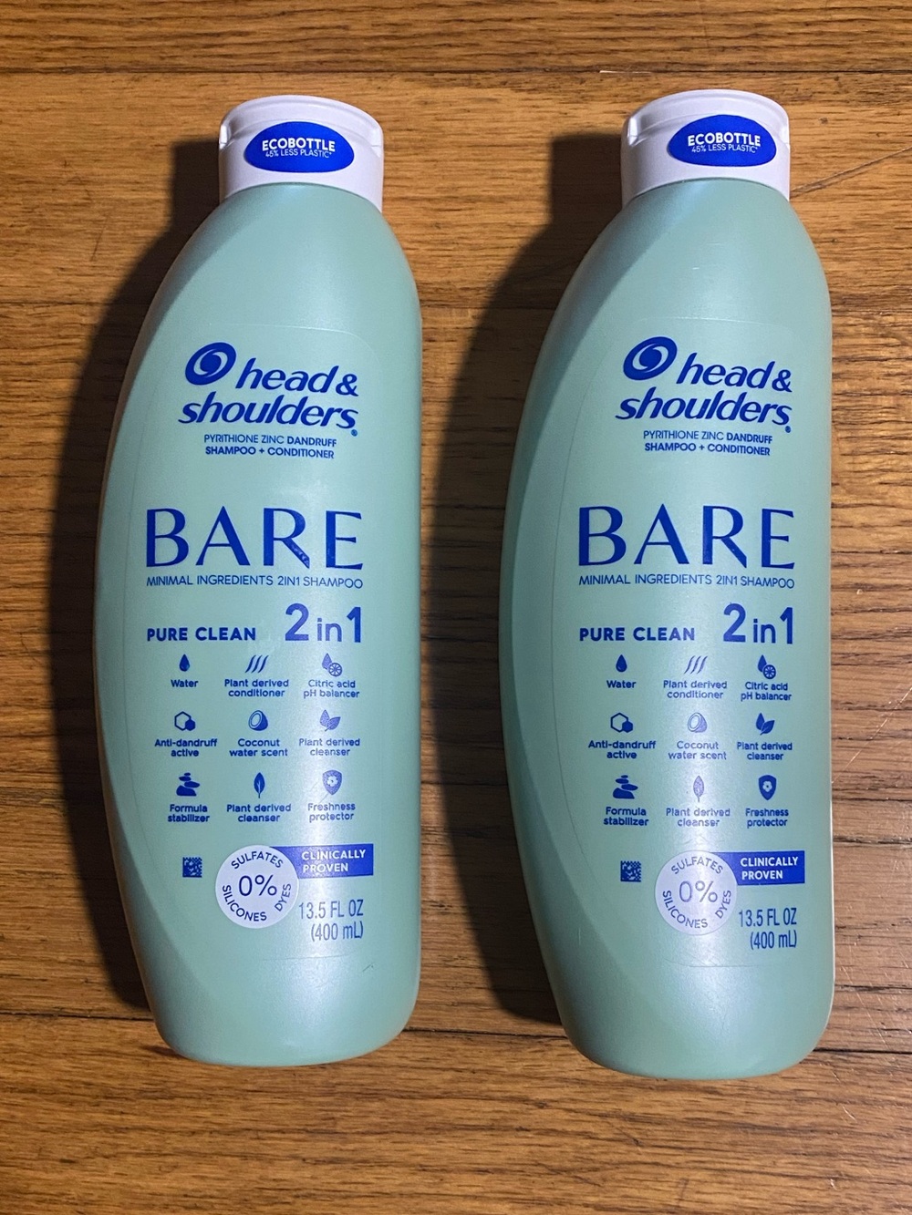 2X Head & Shoulders Bare Dandruff Shampoo & Conditioner